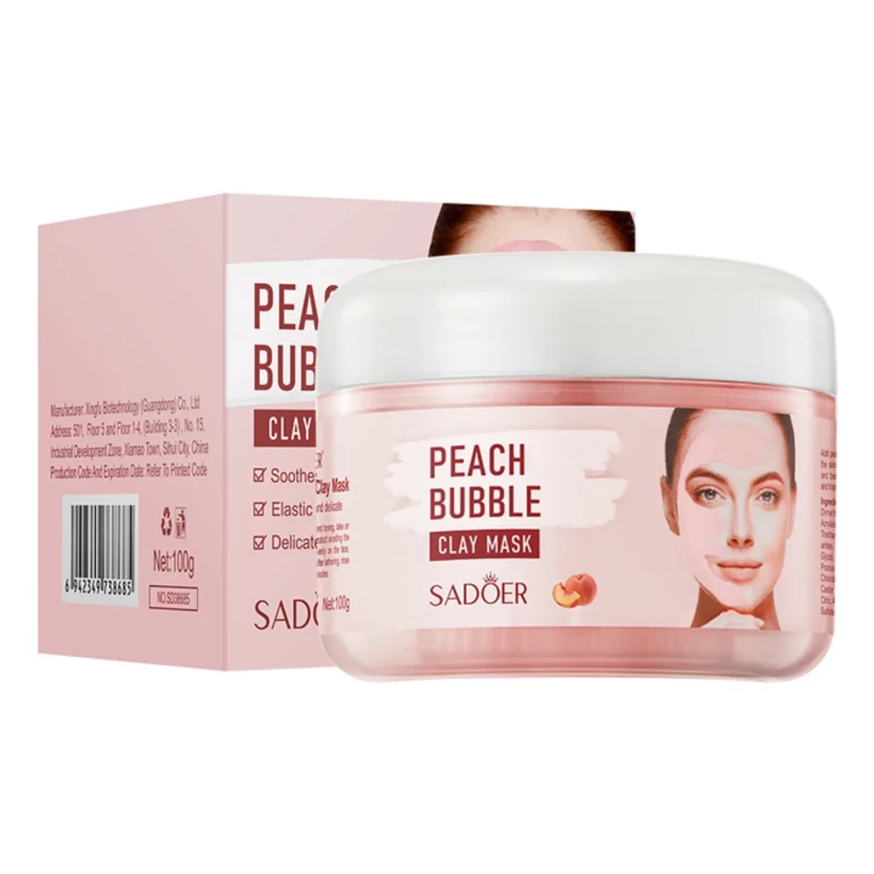 Peach Bubble Clay Mask by Sadoer