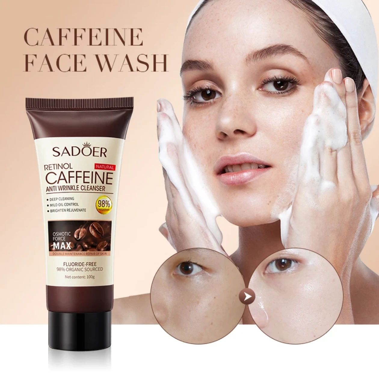 Caffeine Retinol Anti-Wrinkle Face Wash