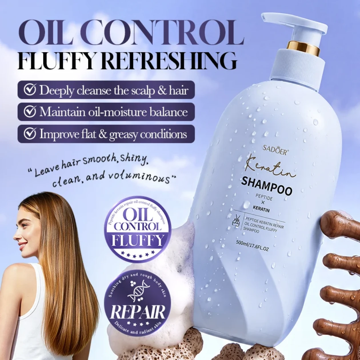 Keratin Peptide Shampoo 500ml