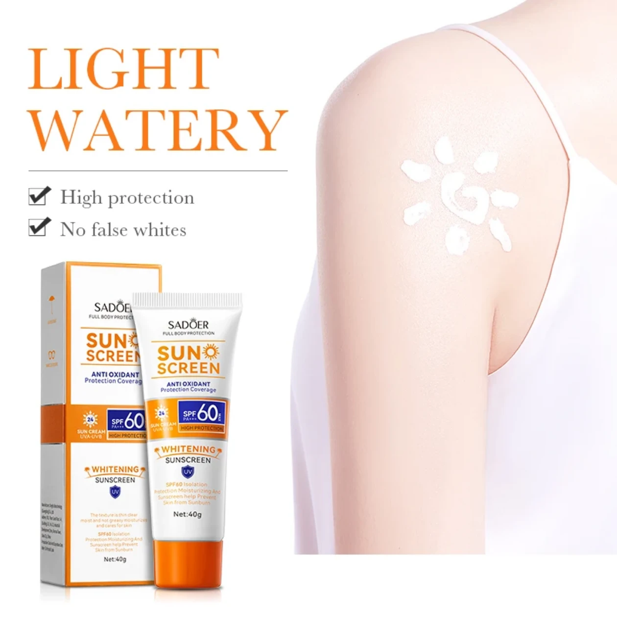 SPF 60 Whitening Sunscreen