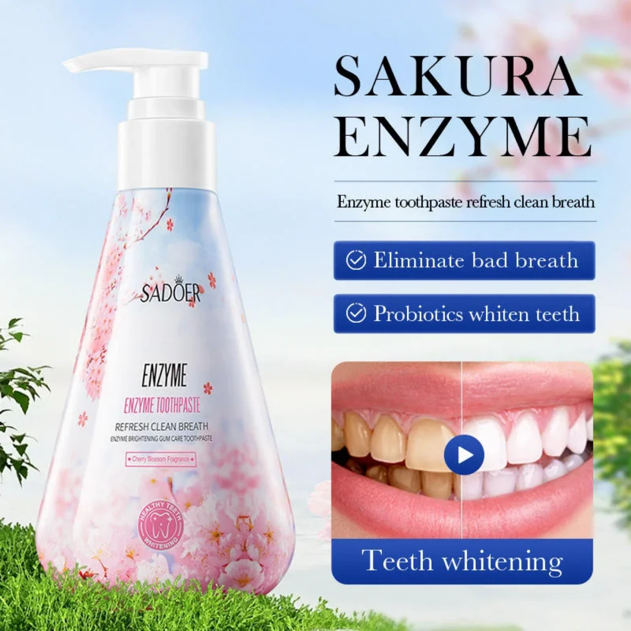 Enzyme Toothpaste Pump Bottle
