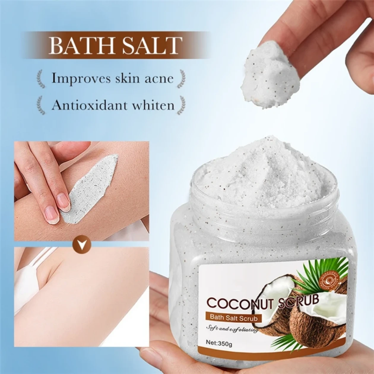 Coconut Bath Salt Scrub 350g